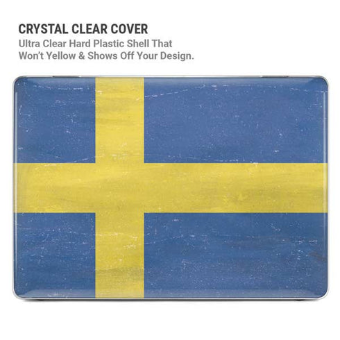 Sweden Flag Distressed MacBook Pro 14in (2021-24) Case plus Skin